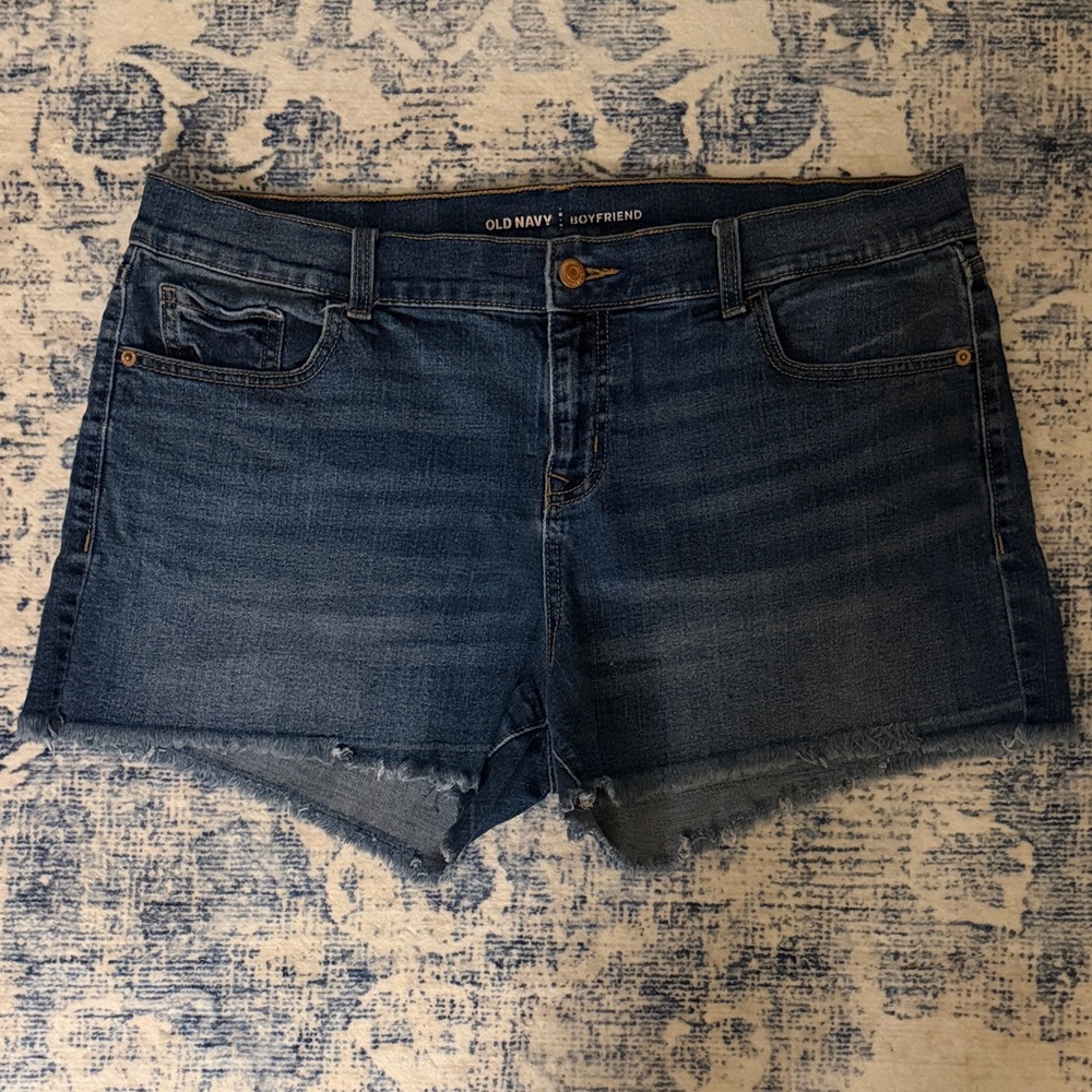 Old Navy Blue Boyfriend Cutoff Denim Shorts